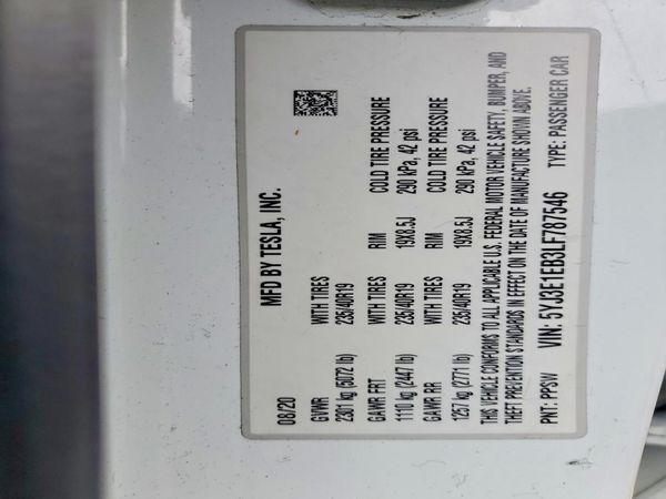 2020 TESLA MODEL 3