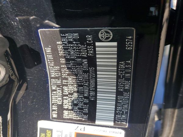 2017 TOYOTA CAMRY