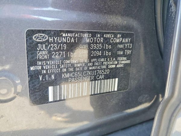 2019 HYUNDAI IONIQ
