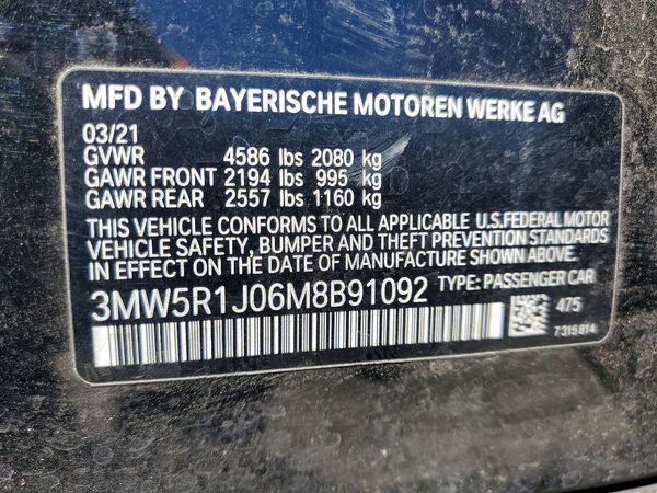 2021 BMW 330I