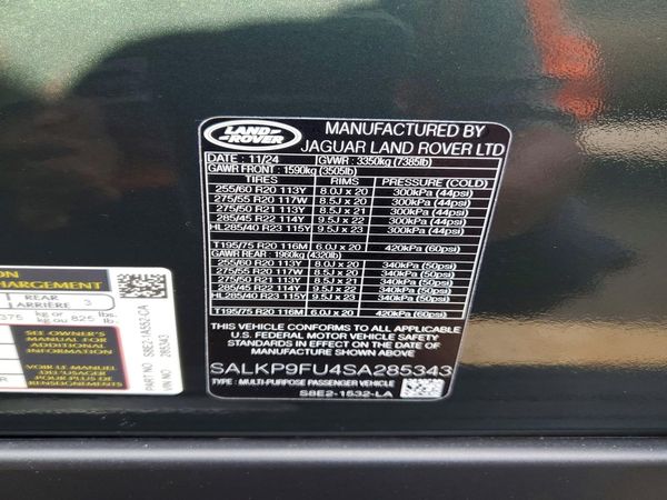 2025 LAND ROVER RANGE ROVER