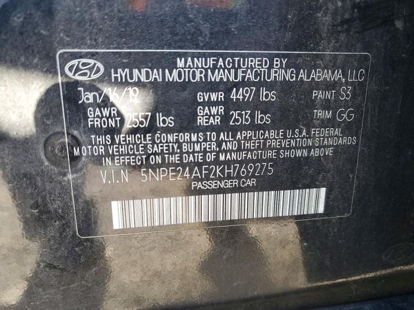 2019 HYUNDAI SONATA Eco Turbo, SE