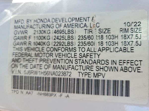 2022 HONDA CR-V