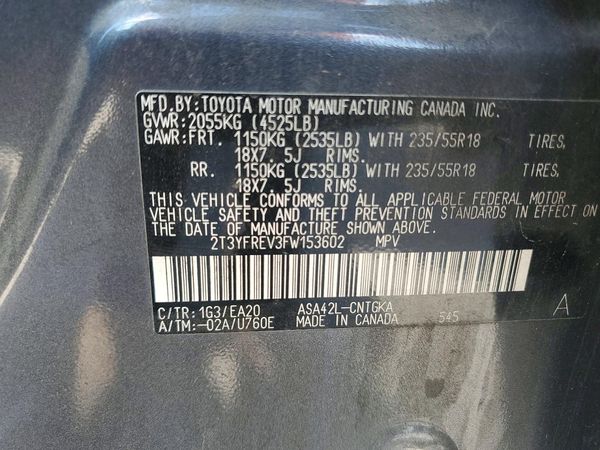 2015 TOYOTA RAV4 Limited (G Grade)