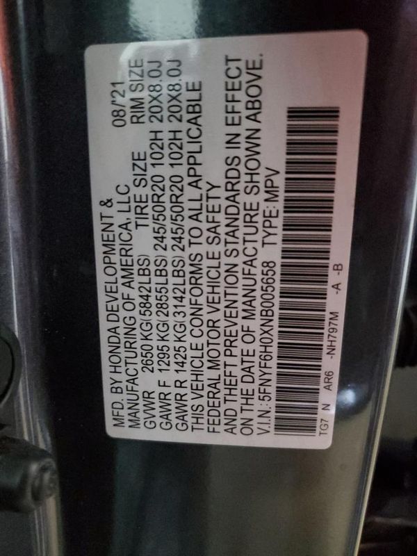 2022 HONDA PILOT