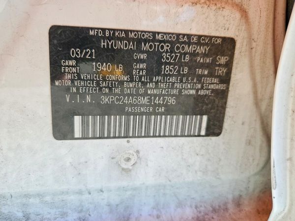 2021 HYUNDAI ACCENT SE & SEL