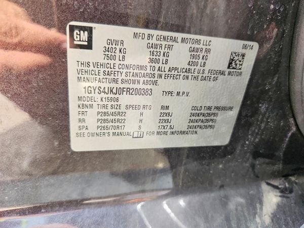 2015 CADILLAC ESCALADE ESV Premium