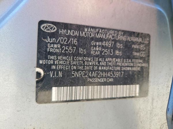 2017 HYUNDAI SONATA