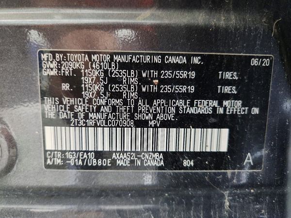 2020 TOYOTA RAV4 XLE Premium