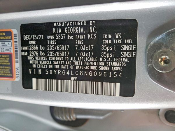 2022 KIA SORENTO LX