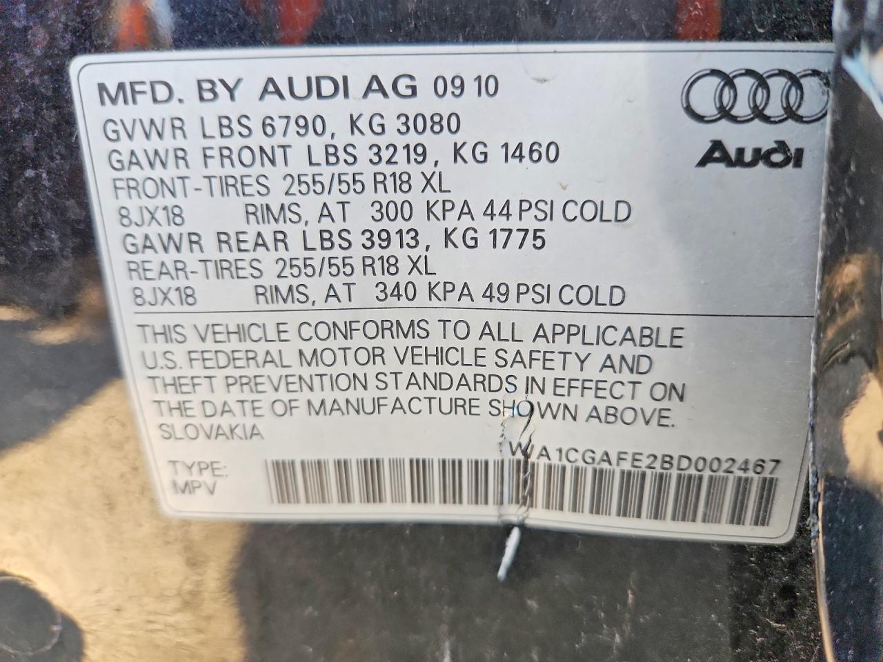 2011 AUDI Q7 Premium