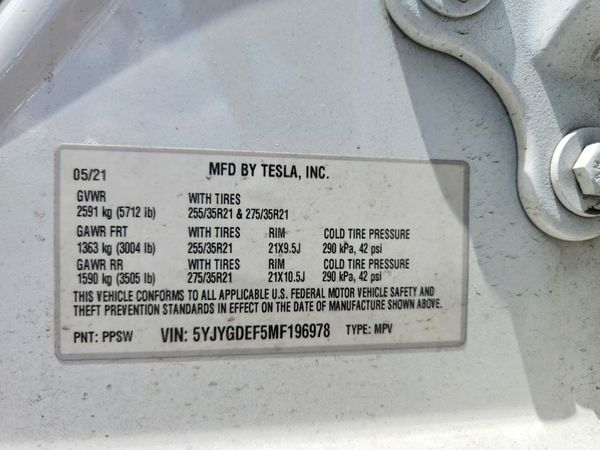 2021 TESLA MODEL Y