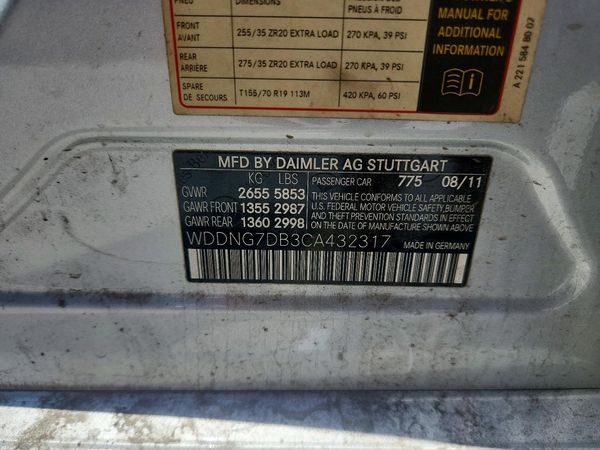 2012 MERCEDES-BENZ S S550