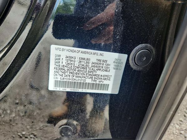 2019 ACURA MDX Standard