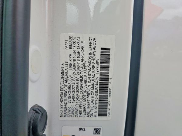 2021 HONDA PILOT