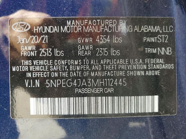 2021 HYUNDAI SONATA