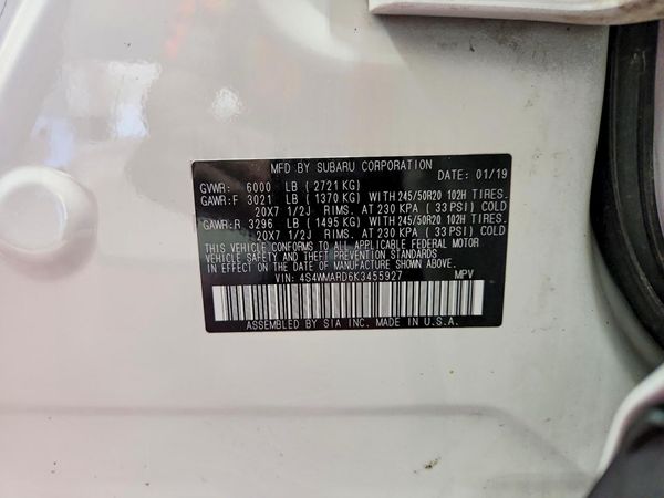 2019 SUBARU ASCENT
