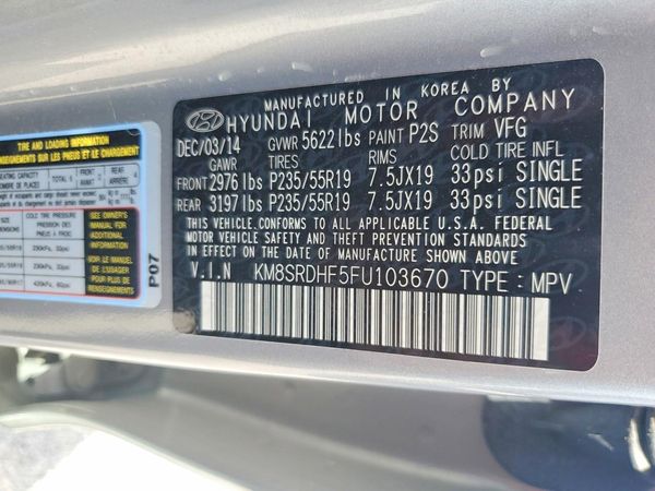 2015 HYUNDAI SANTA FE TOP