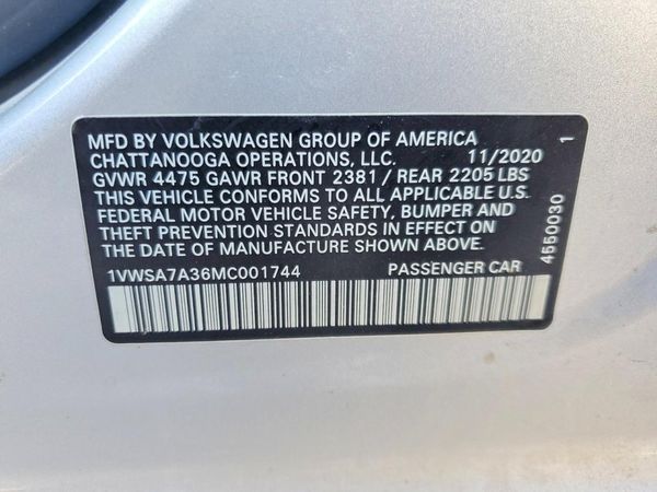 2021 VOLKSWAGEN PASSAT