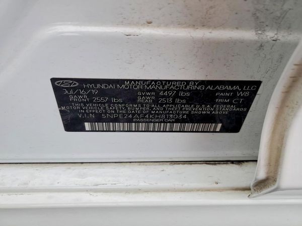 2019 HYUNDAI SONATA Eco Turbo, SE