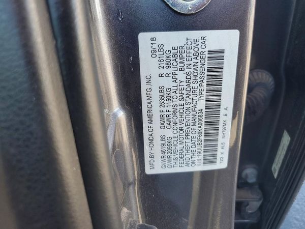 2019 ACURA TLX TECH+A / TCH+AR V6 — VINS