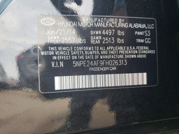 2015 HYUNDAI SONATA