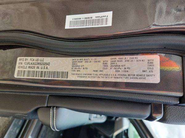 2021 JEEP GRAND CHEROKEE L LAREDO 4X4