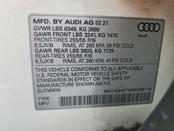2021 AUDI Q7 quattro Premium