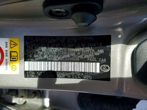 2018 LEXUS ES 350
