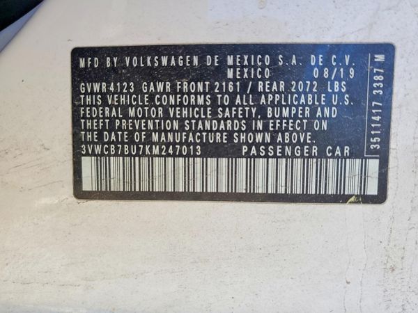 2019 VOLKSWAGEN JETTA S, SE, R-Line