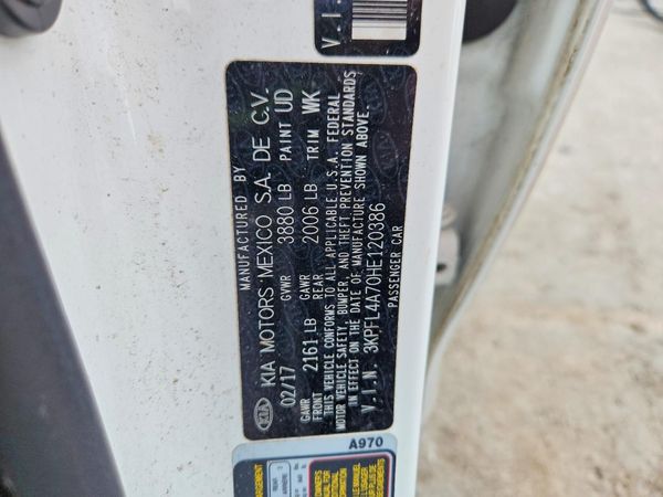 2017 KIA FORTE LX Popular, S