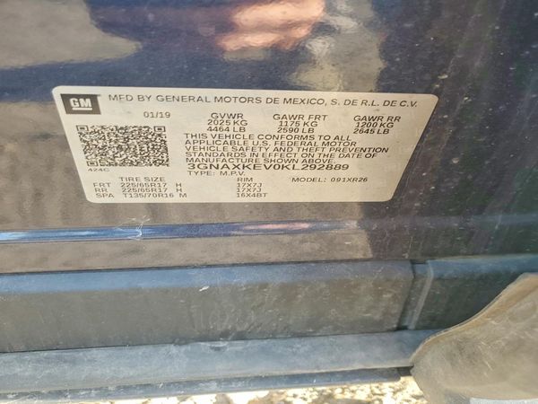 2019 CHEVROLET EQUINOX LT (1LT)