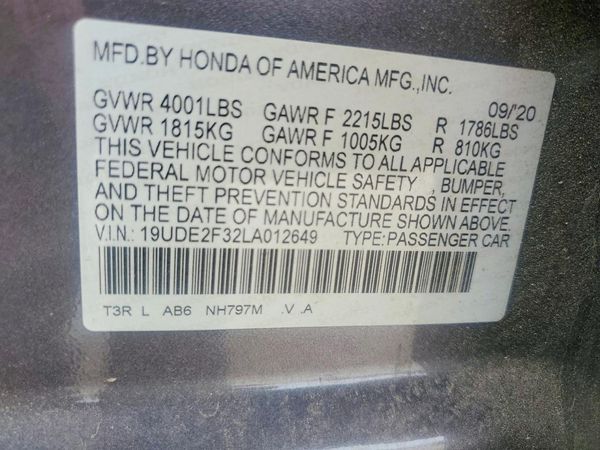 2020 ACURA ILX Base/Acura Watch Plus