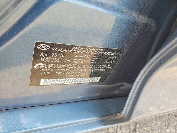 2016 HYUNDAI SONATA