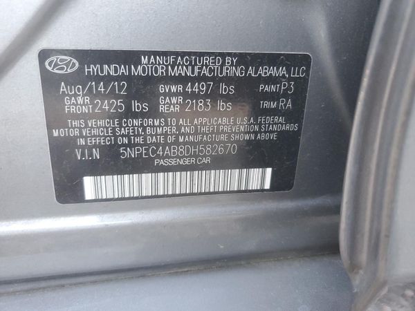 2013 HYUNDAI SONATA
