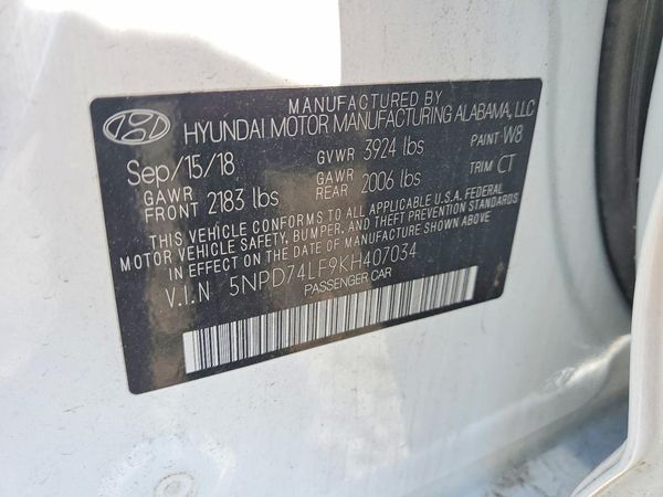 2019 HYUNDAI ELANTRA