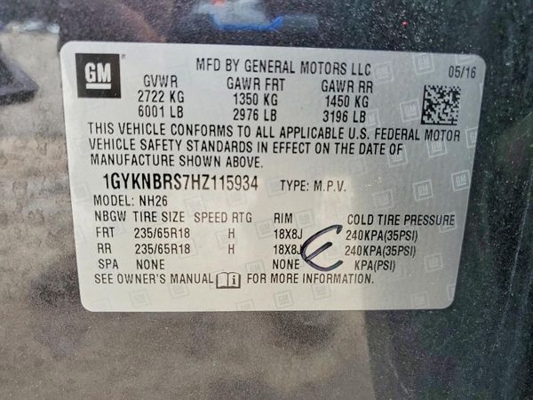 2017 CADILLAC XT5