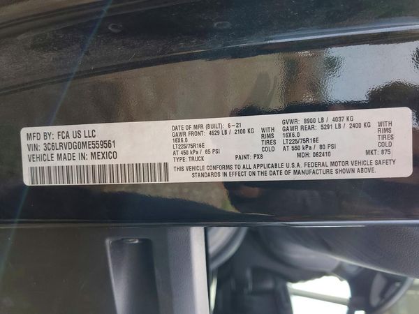 2021 RAM PROMASTER 1500
