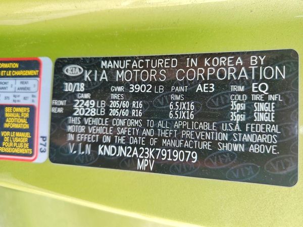 2019 KIA SOUL Base