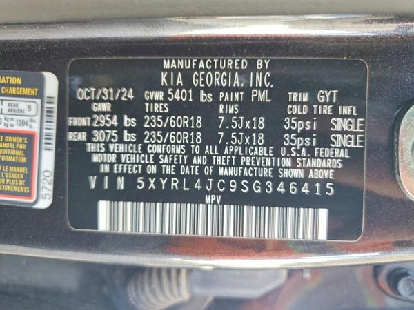 2025 KIA SORENTO S