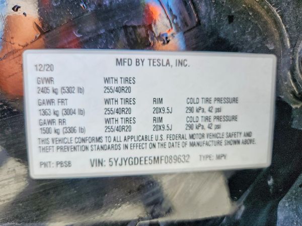 2021 TESLA MODEL Y