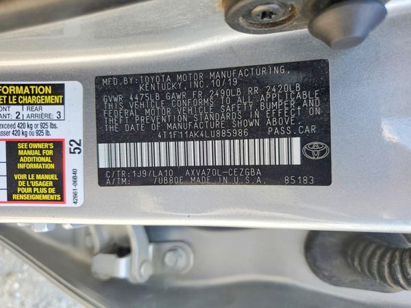 2020 TOYOTA CAMRY