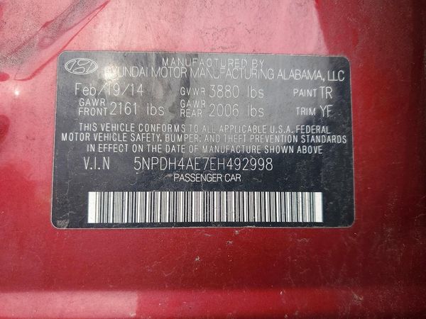 2014 HYUNDAI ELANTRA
