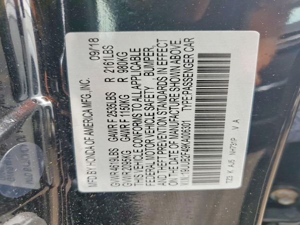 2019 ACURA TLX TEC19 V6