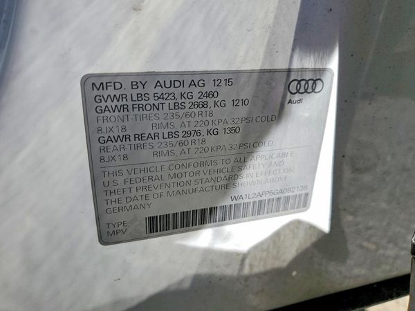 2016 AUDI Q5 quattro Premium Plus