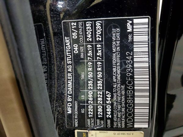 2012 MERCEDES-BENZ GLK GLK350 4-MATIC