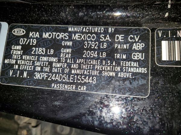 2020 KIA FORTE