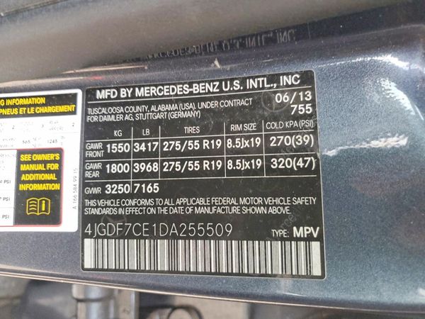 2013 MERCEDES-BENZ GL GL450 4MATIC