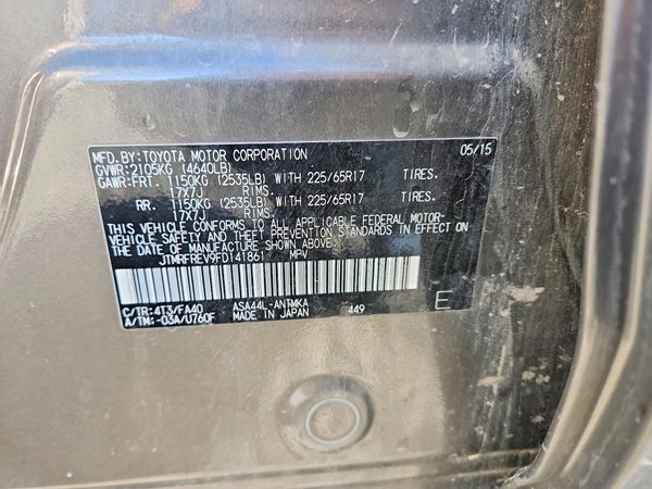 2015 TOYOTA RAV4 XLE (M Grade)