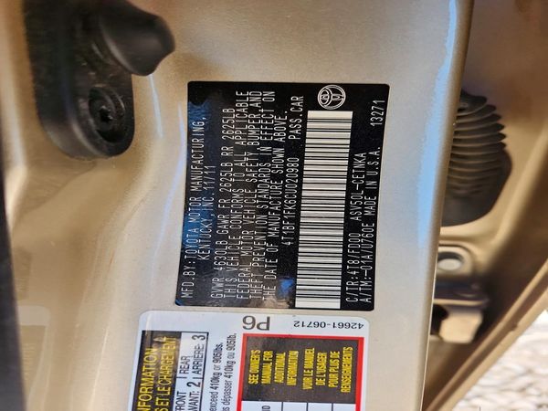 2012 TOYOTA CAMRY